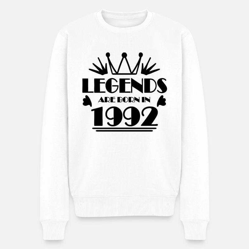 1992 - Né en 1992 - Pull Premium bio Homme - blanc