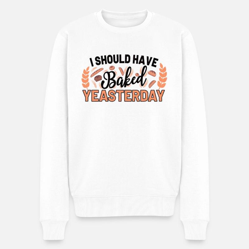 Brotbacken Bäckerei Brotbäcker Brotbackautomat - Männer Premium Bio Pullover - Weiß