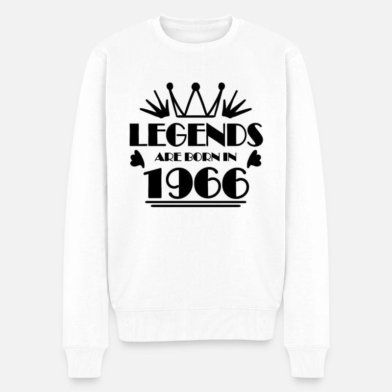 1966 - Né en 1966 - Pull Premium bio Homme - blanc