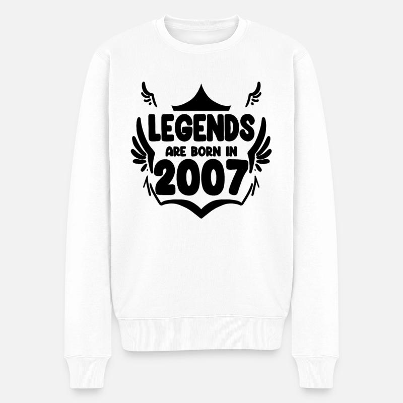 2007 - Né en 2007 - Pull Premium bio Homme - blanc