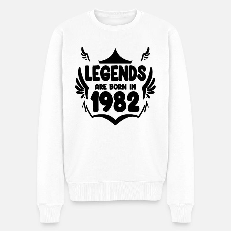 1982 - Né en 1982 - Pull Premium bio Homme - blanc