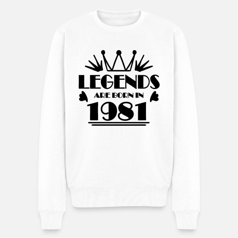 1981 - Né en 1981 - Pull Premium bio Homme - blanc