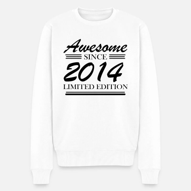 2014 - Jahrgang 2014 - Männer Premium Bio Pullover - Weiß