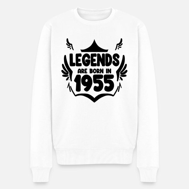1955 - Né en 1955 - Pull Premium bio Homme - blanc