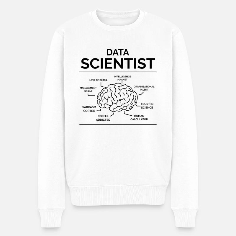 Daten Analyst - Männer Premium Bio Pullover - Weiß