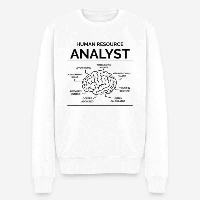 Analyste des ressources humaines - Pull Premium bio Homme - blanc