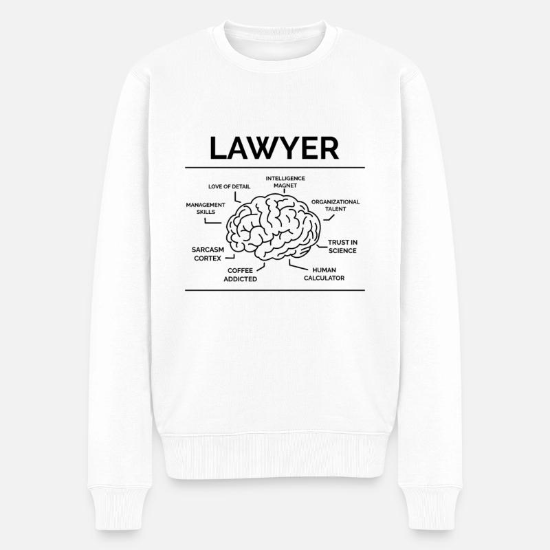 Anwalt - Männer Premium Bio Pullover - Weiß