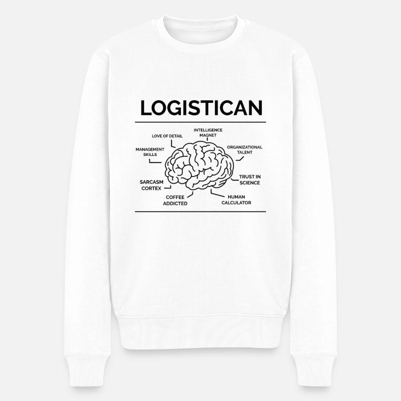 Logistiker - Männer Premium Bio Pullover - Weiß