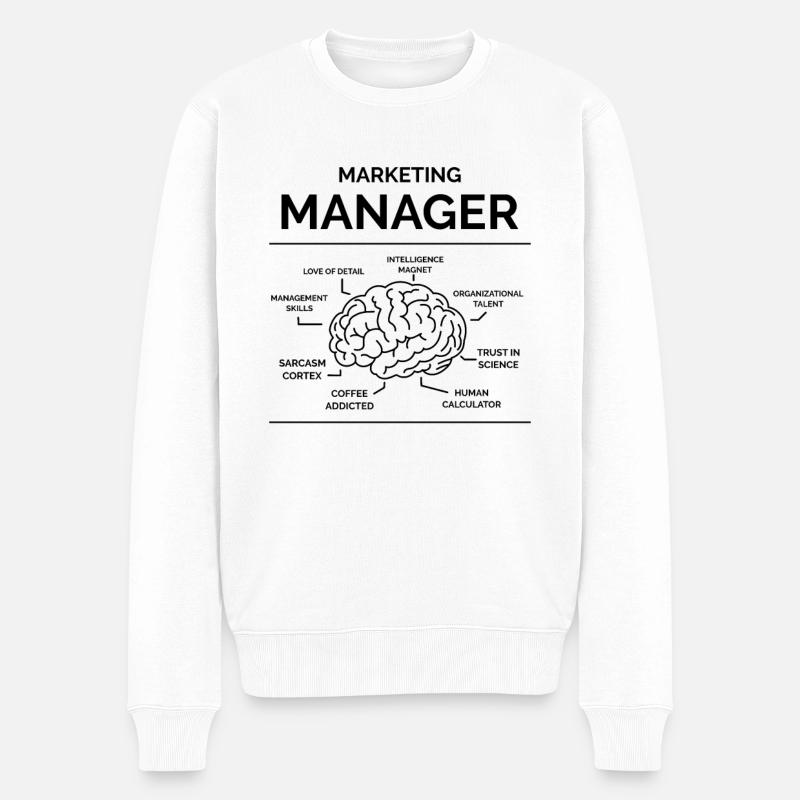 Marketing - Pull Premium bio Homme - blanc