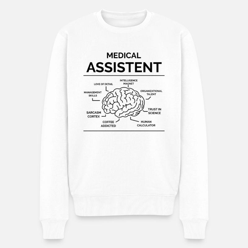 Assistante médicale - Pull Premium bio Homme - blanc
