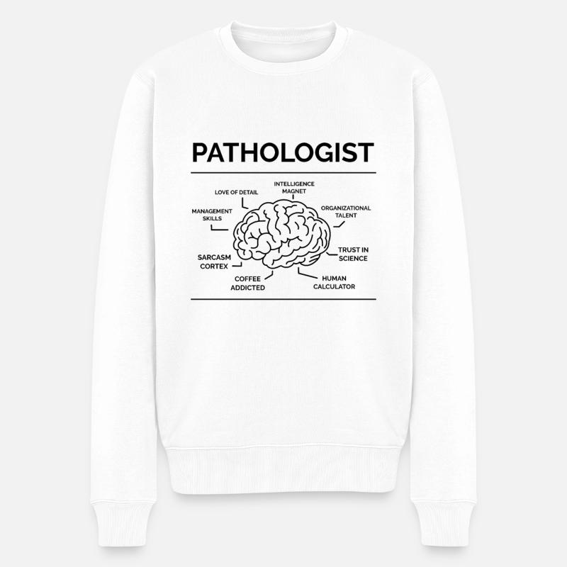 Pathologiste - Pull Premium bio Homme - blanc