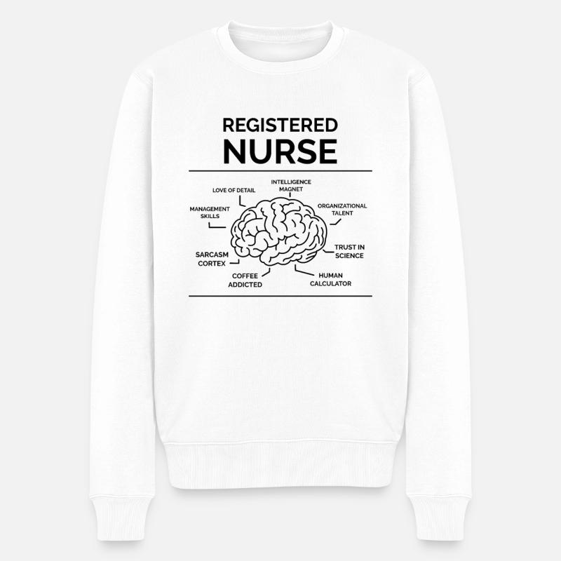 Registrierte Krankenschwester - Männer Premium Bio Pullover - Weiß