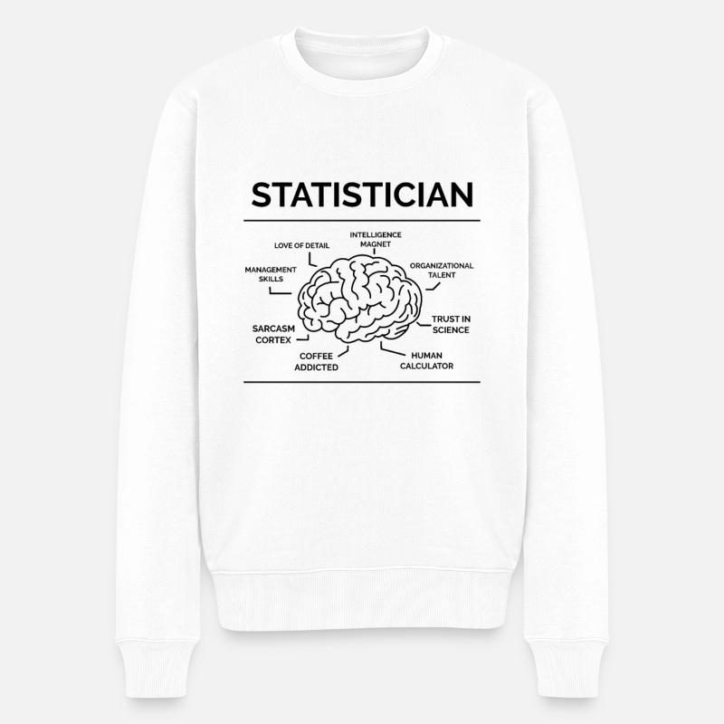 Statisticien Mathématicien - Pull Premium bio Homme - blanc