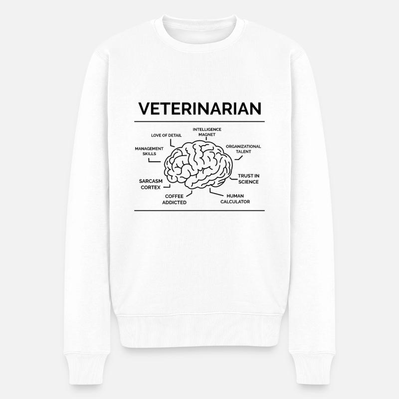 Tierarzt - Männer Premium Bio Pullover - Weiß