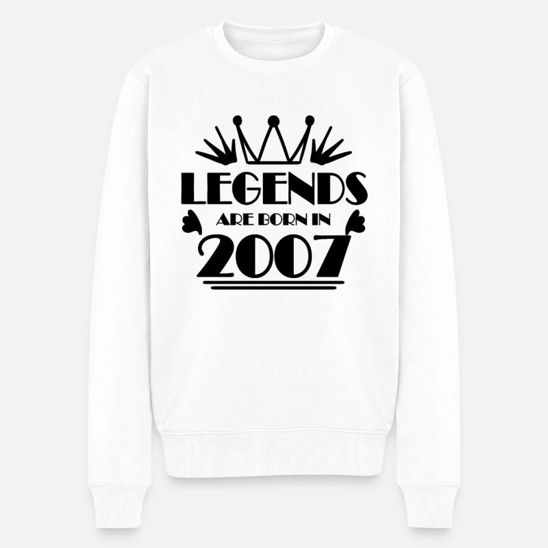 2007 - Né en 2007 - Pull Premium bio Homme - blanc
