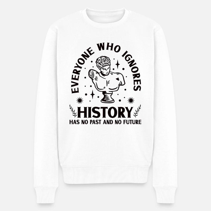 Geschichtshistoriker Geschichtsinteressierter - Männer Premium Bio Pullover - Weiß