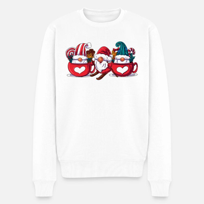 Elfes de Noël Elfes - Pull Premium bio Homme - blanc