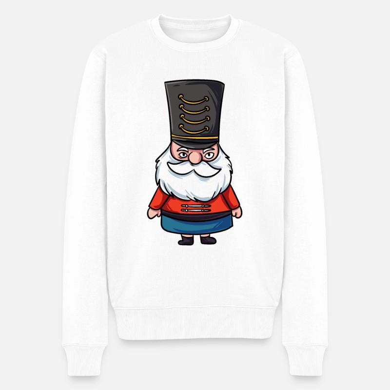 Nussknacker - Männer Premium Bio Pullover - Weiß