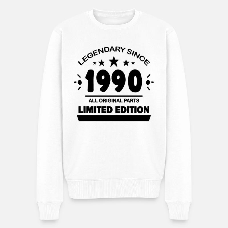 1990 - Né en 1990 - Pull Premium bio Homme - blanc