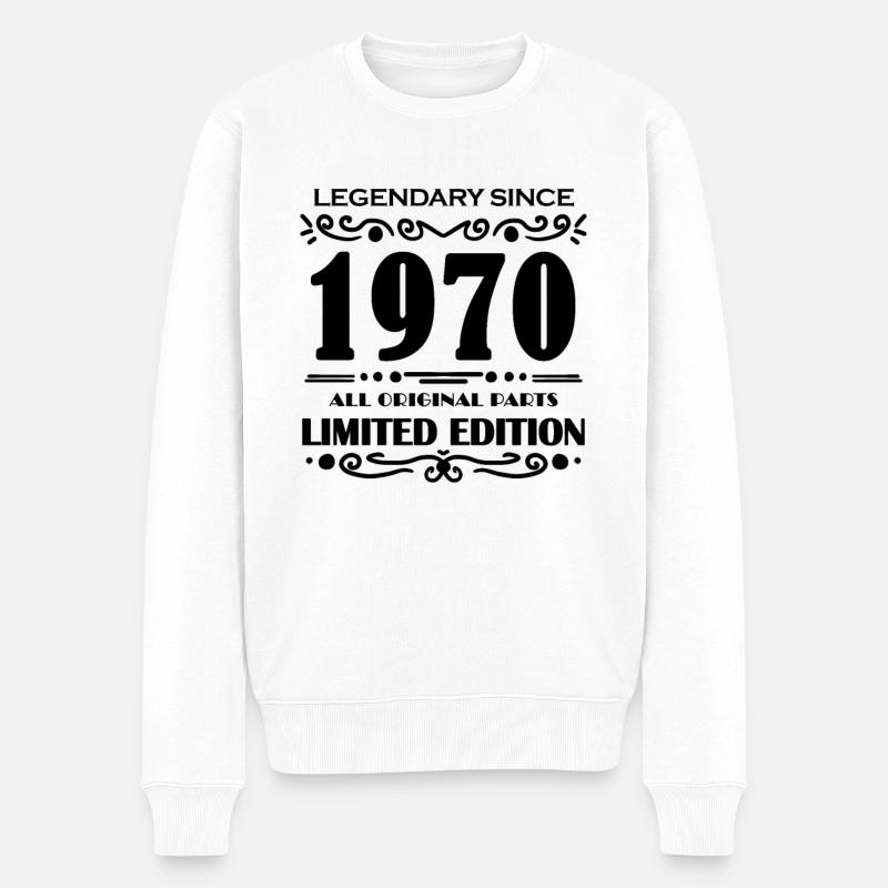 Année de construction 1970 - Pull Premium bio Homme - blanc