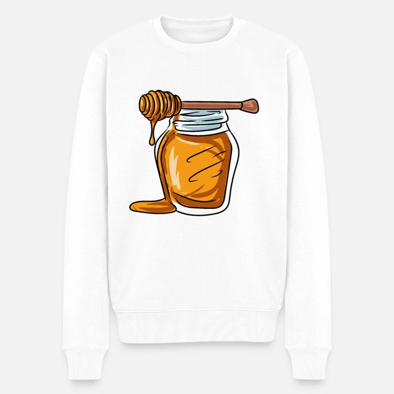 Miel de pot de miel - Pull Premium bio Homme - blanc