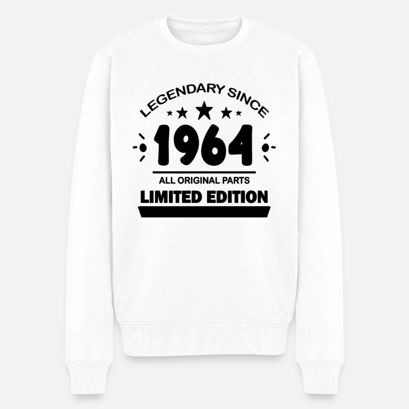Année de construction 1964 - né en 1964 - Pull Premium bio Homme - blanc