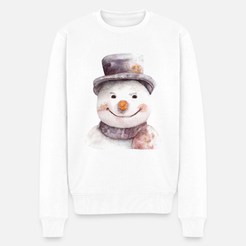 Bonhomme de neige - Pull Premium bio Homme - blanc