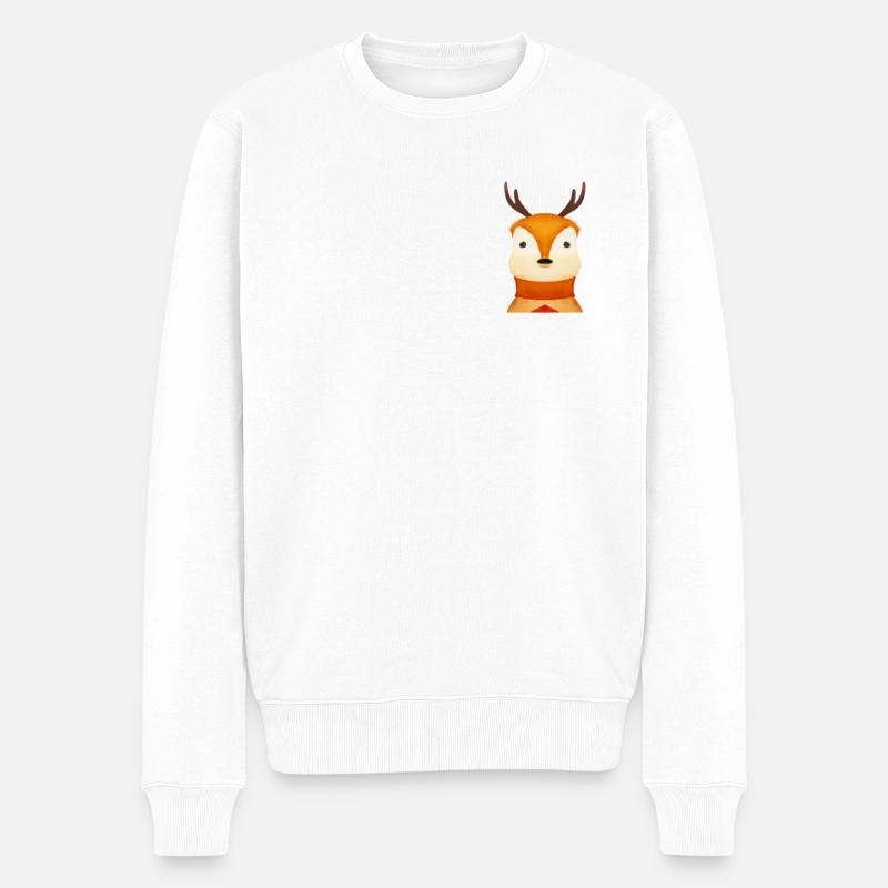 Cerf mignon - Pull Premium bio Homme - blanc