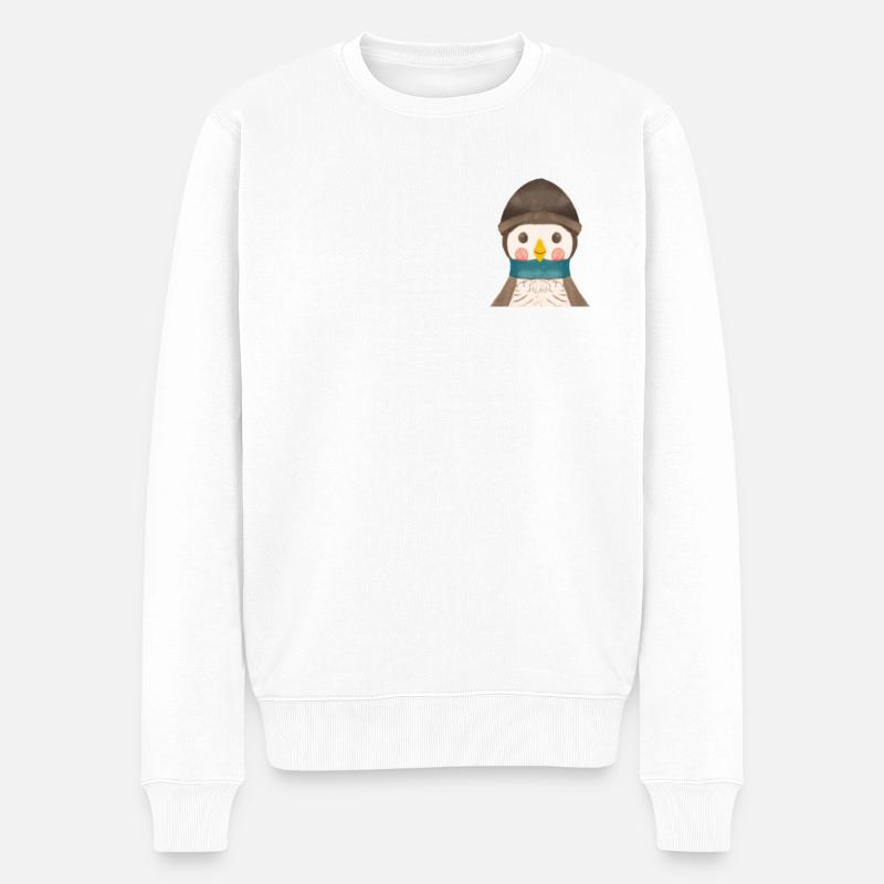 Poche de poitrine de pingouin - Pull Premium bio Homme - blanc