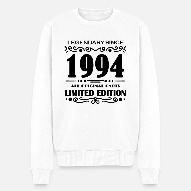 1994 - Né 1994 - Année de construction 1994 - Pull Premium bio Homme - blanc