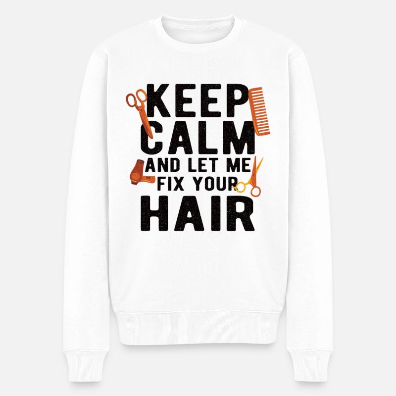 Coiffeur Coiffeur Coiffeur Coiffeur - Pull Premium bio Homme - blanc