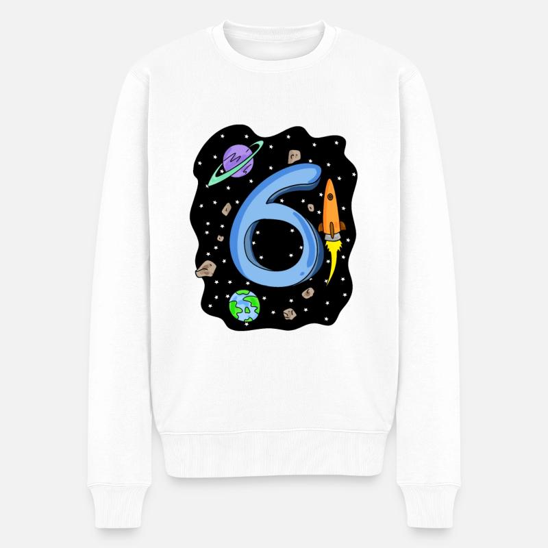 6 ans Jeune astronaute - Pull Premium bio Homme - blanc