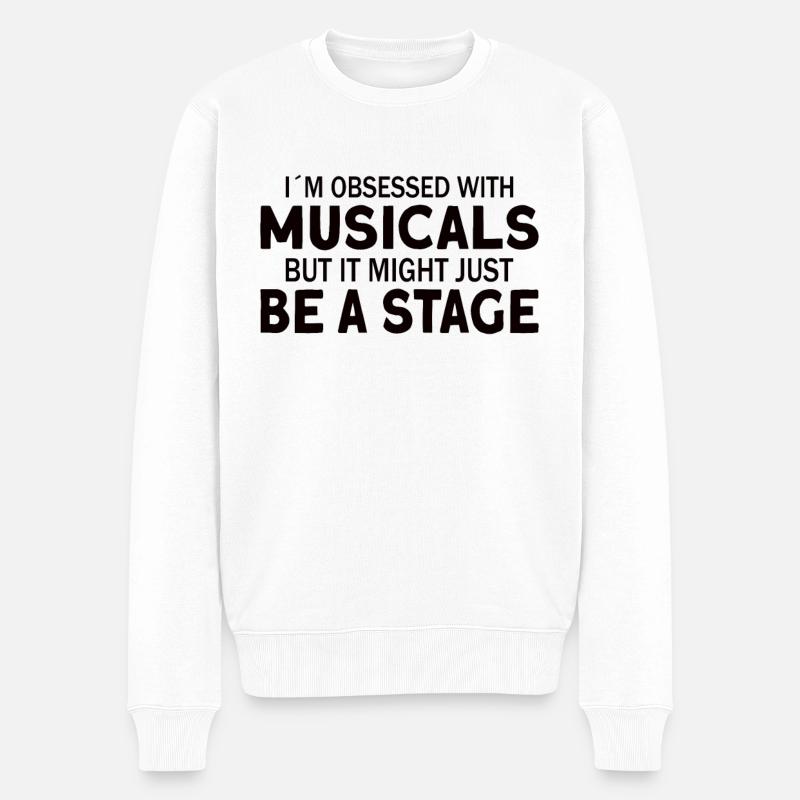 Theaterlehrer Schauspiellehrer - Männer Premium Bio Pullover - Weiß