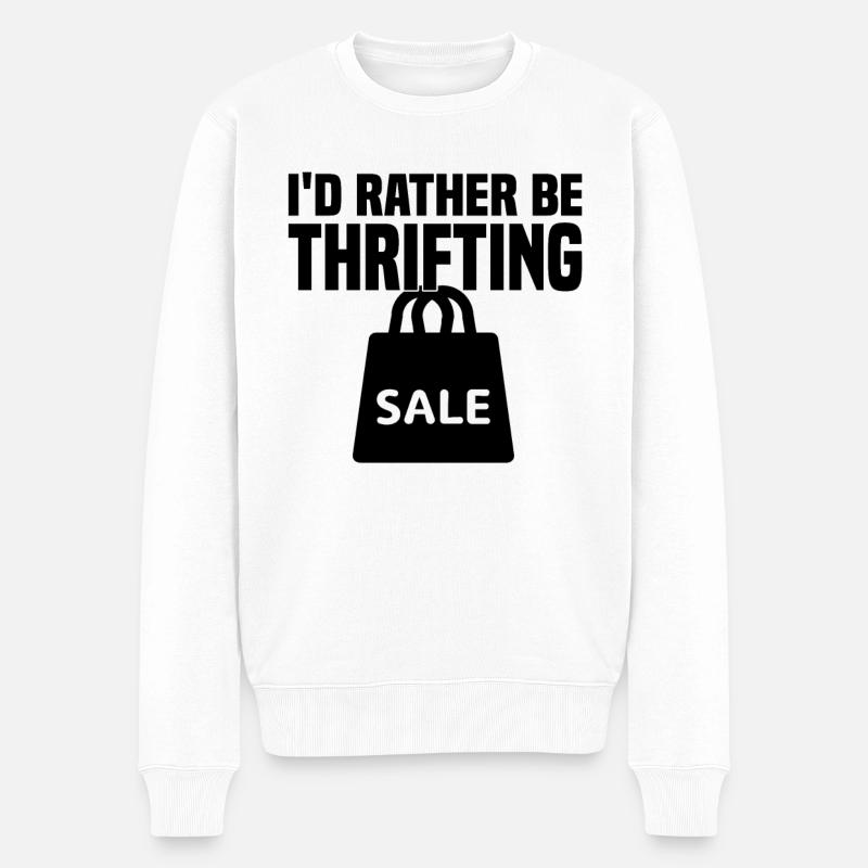 Secondhandladen Secondhand Öko Hipster Gebraucht - Männer Premium Bio Pullover - Weiß