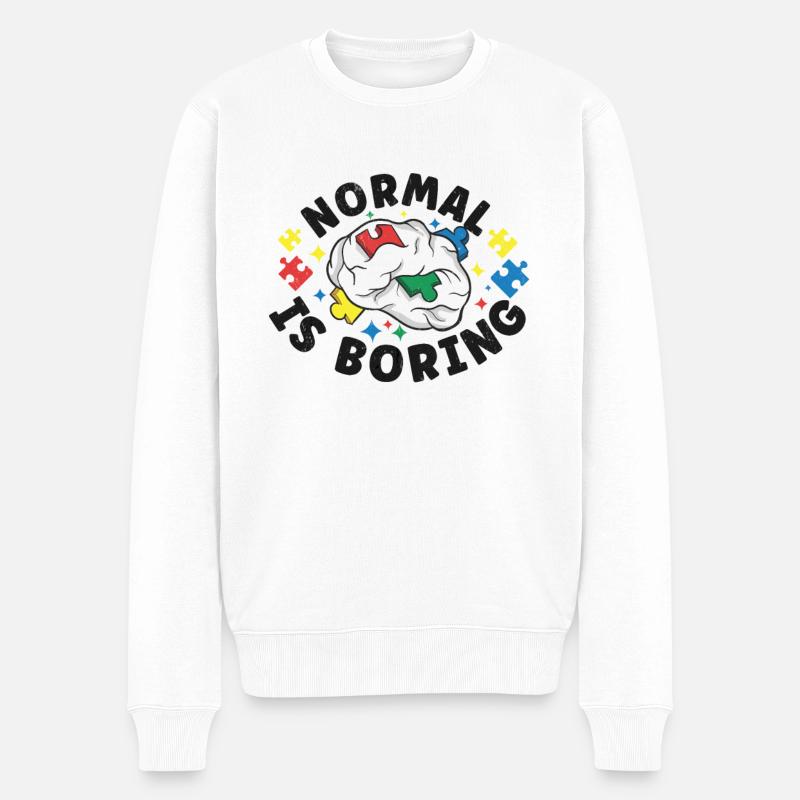 Autism Awareness Autism Disease Autistic Gift - Männer Premium Bio Pullover - Weiß