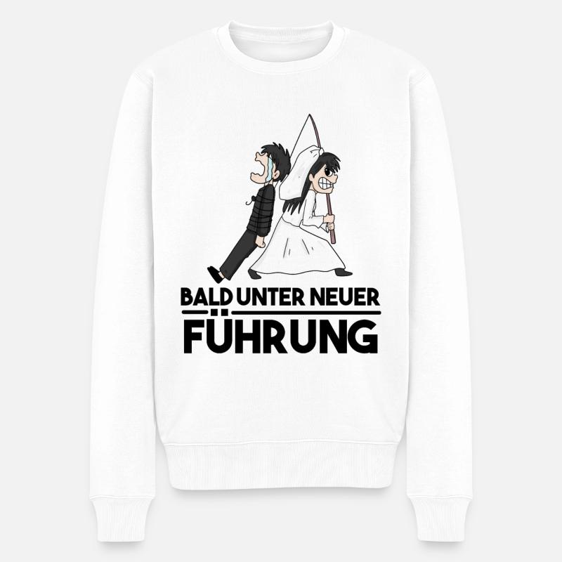 Junggesellenabschied - JGA Motiv lustig - Männer Premium Bio Pullover - Weiß