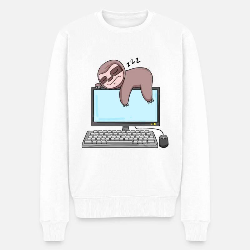 Computer Nerd Programmer Gift - Men's Premium Organic Jumper - white