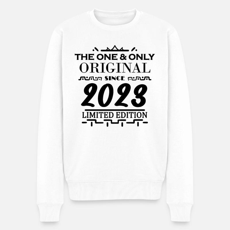 2023 - Année de construction 2023 - Pull Premium bio Homme - blanc