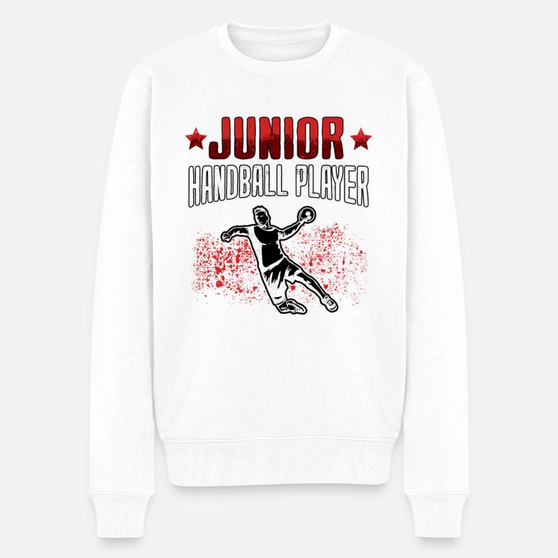 Handballeur Handballeur Junior Handballeuse - Pull Premium bio Homme - blanc