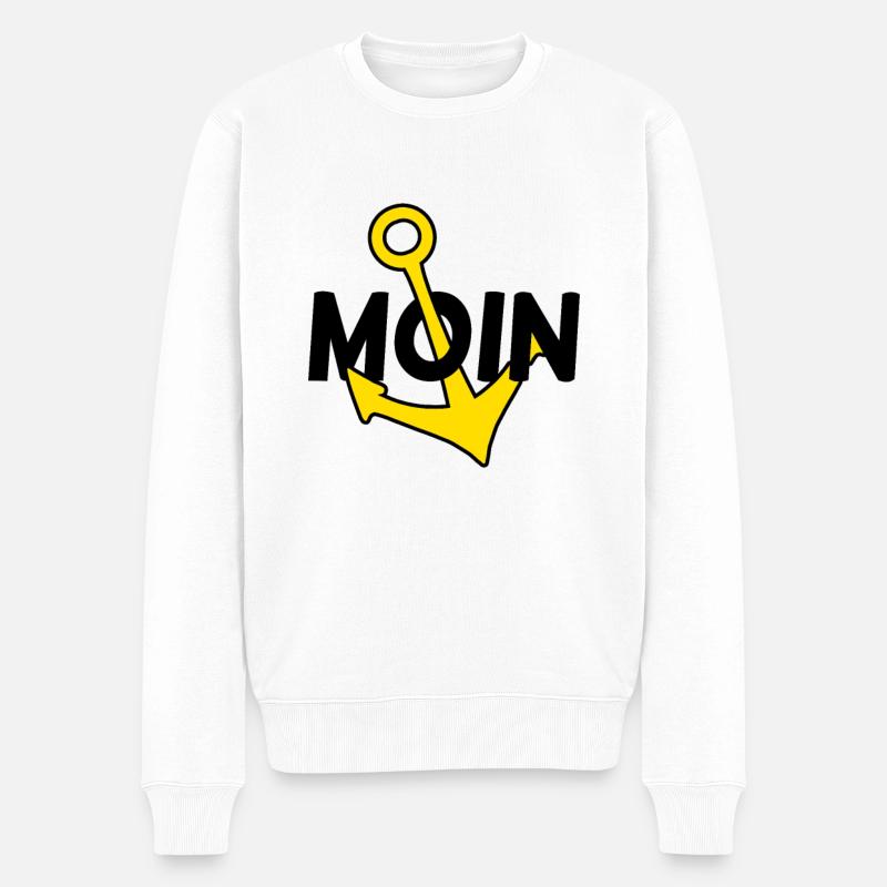 Anker Moin - Männer Premium Bio Pullover - Weiß