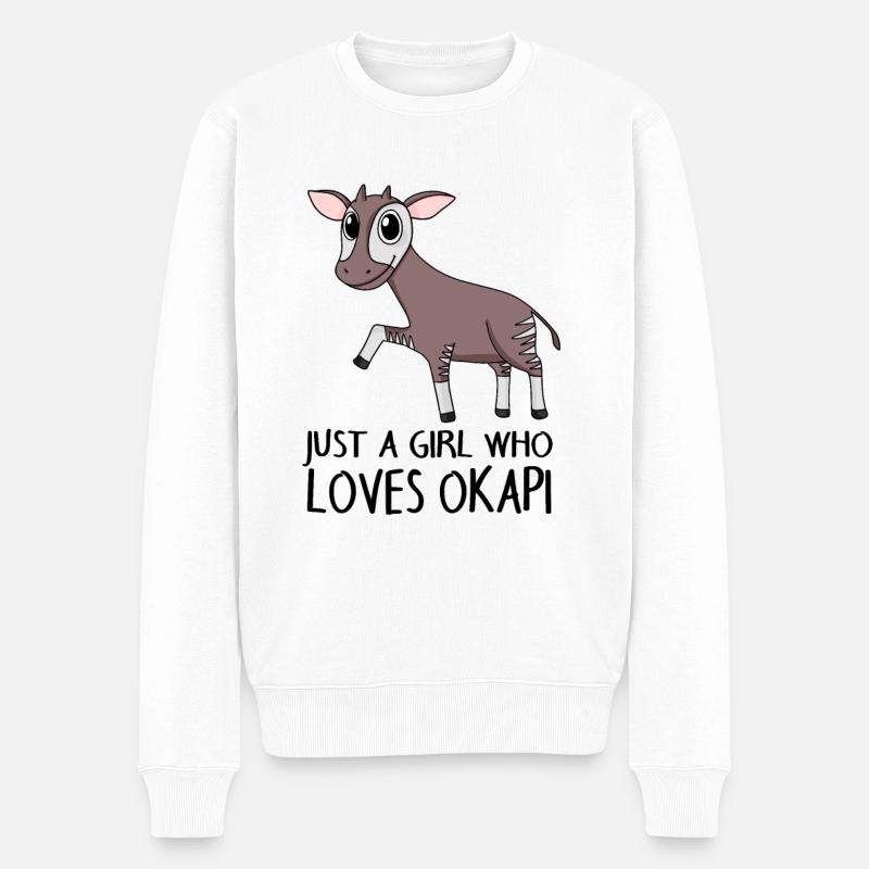 Okapi Girl Saying - Pull Premium bio Homme - blanc