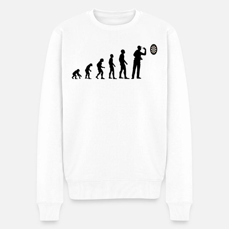 Darts Darts Player Evolution Darts Game Gift - Men's Premium Organic Jumper - white