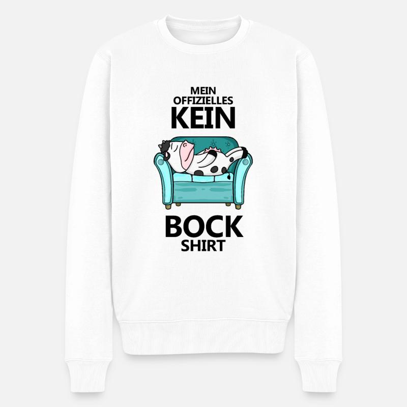 Statement Keine Lust - Männer Premium Bio Pullover - Weiß