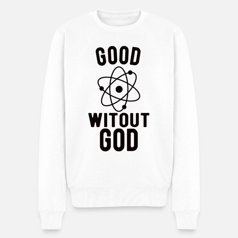 Athée, Athéisme, Anti-religion, Sécurité, - Pull Premium bio Homme - blanc