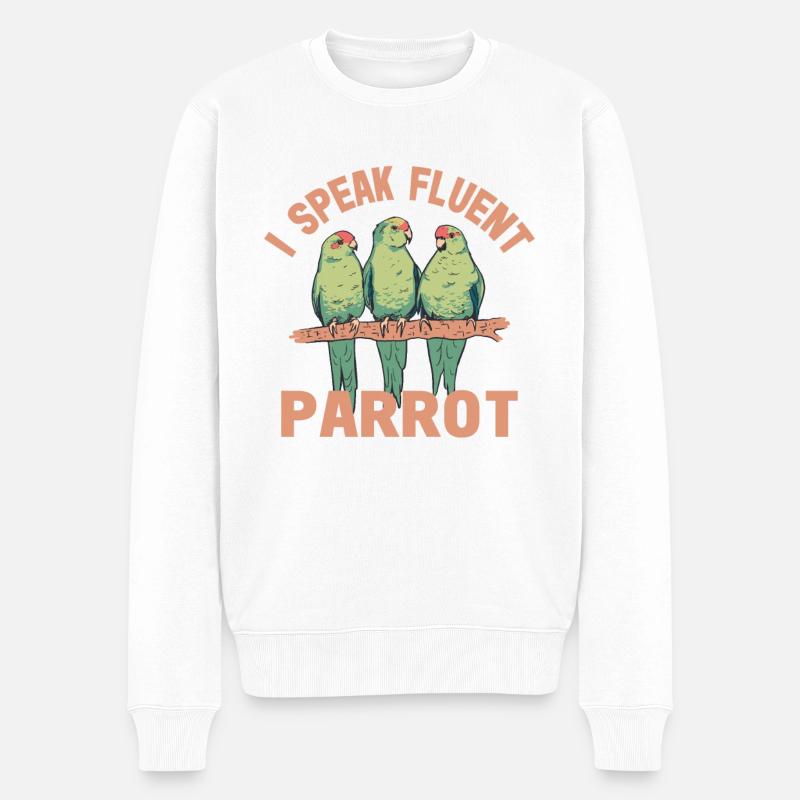 Perruche Perroquet Perroquet Propriétaire - Pull Premium bio Homme - blanc