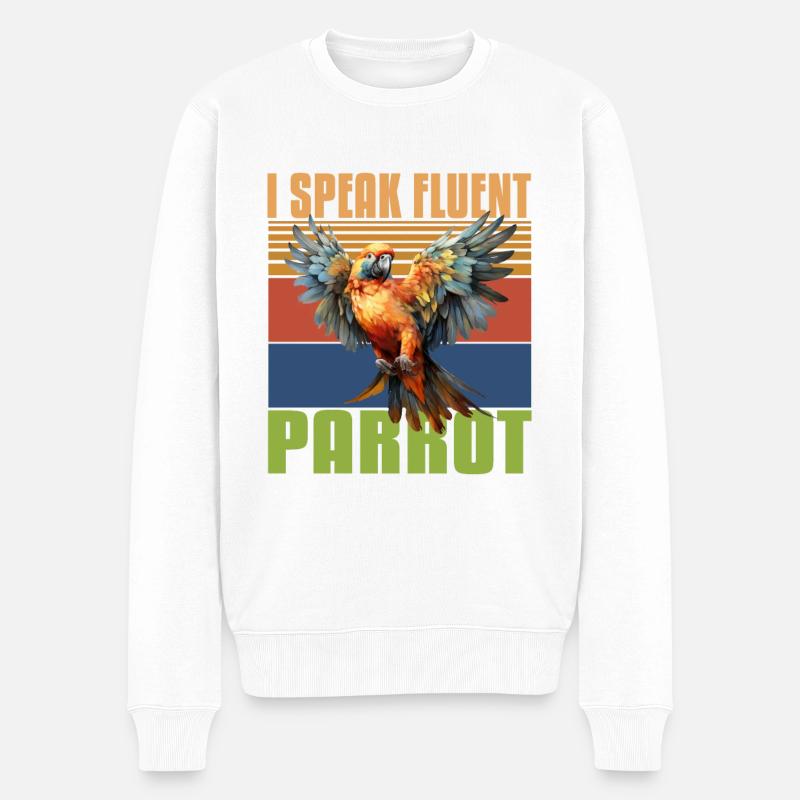 Perruche Perruche Oiseau Perruche Propriétaire - Pull Premium bio Homme - blanc