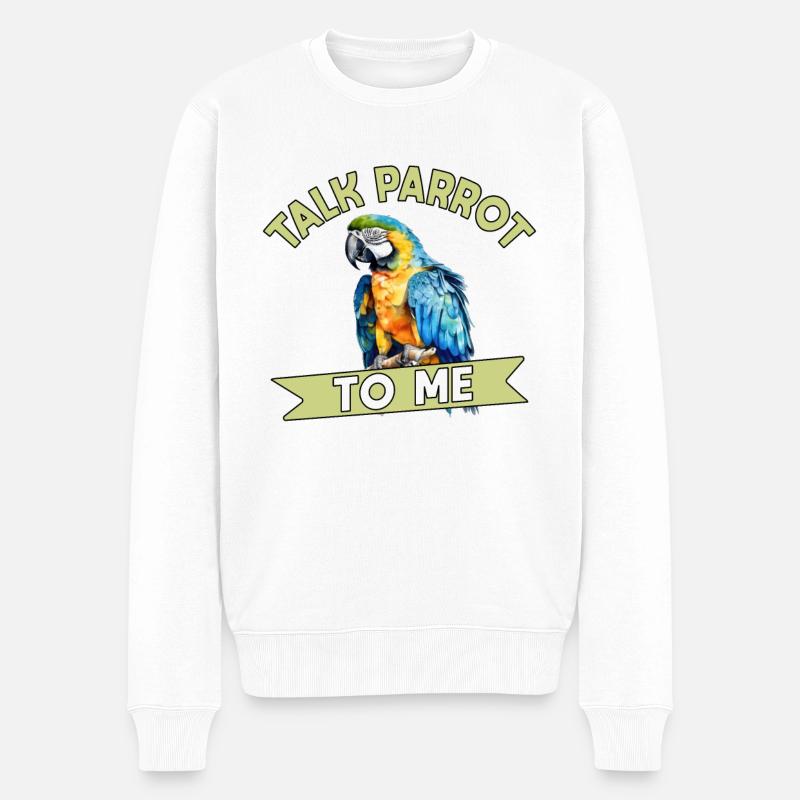 Perruche Perruche Oiseau Perruche Propriétaire - Pull Premium bio Homme - blanc
