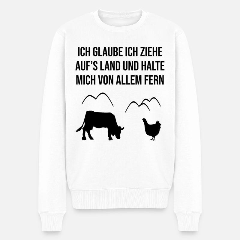 Landleben Ruhe Design - Männer Premium Bio Pullover - Weiß