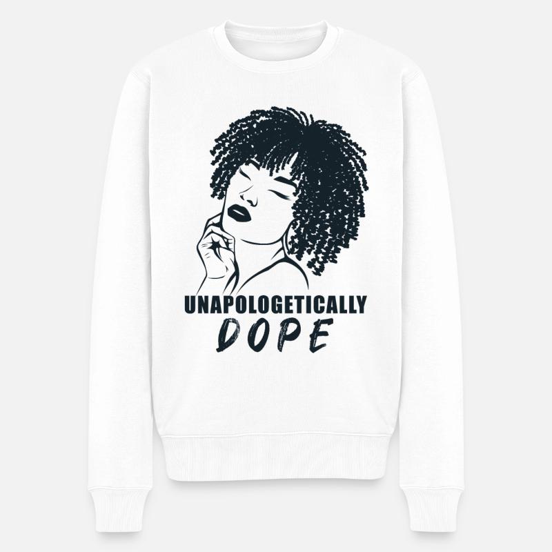 Starkes Statement Unverblümt Cool - Männer Premium Bio Pullover - Weiß