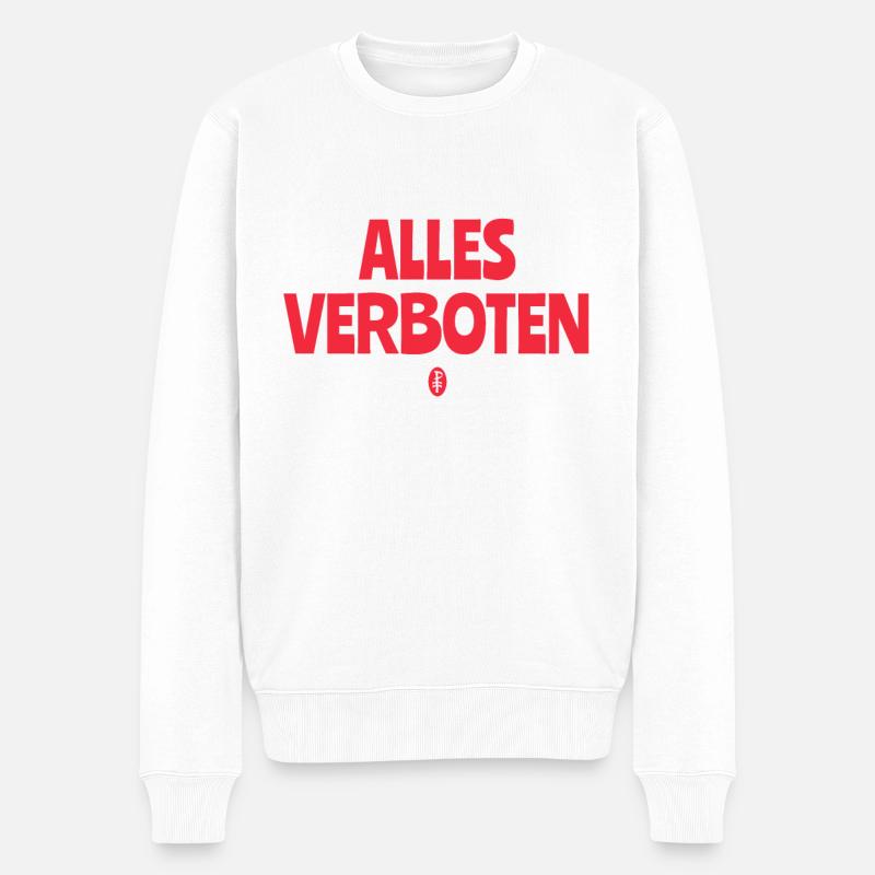 Alles Verboten - Männer Premium Bio Pullover - Weiß